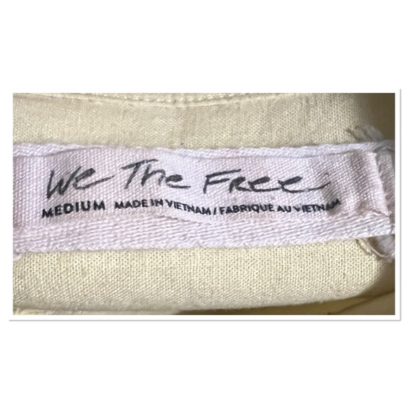 We The Free Keep It Simple Linen Rayon Blend Women’s Top Sz M - Picture 9 of 10